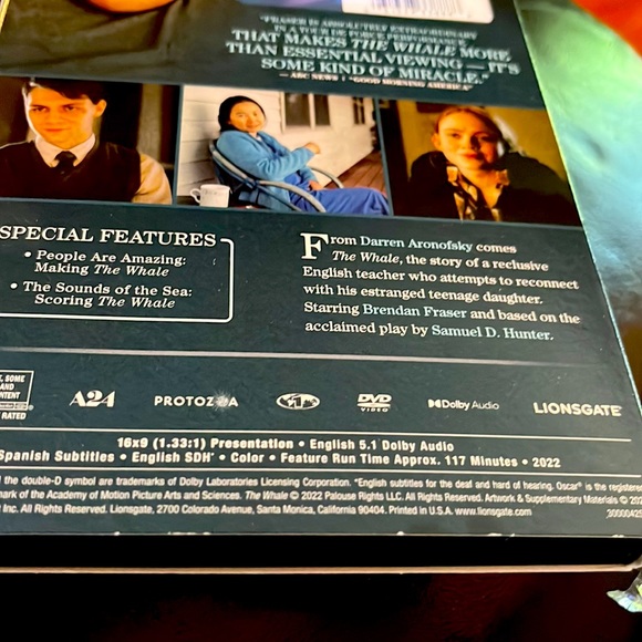 DVD “THE WHALE”. Watched once. Excellent condition. - Picture 4 of 6